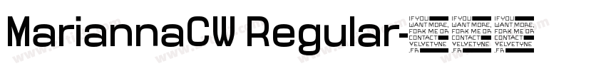 MariannaCW Regular字体转换